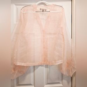 Eloquii Organza Dramatic Sleeve Plus Size Blouse